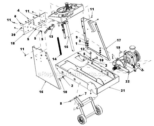Page D Diagram and Parts List for MK-2020HSP  MK Diamond Concrete Saw